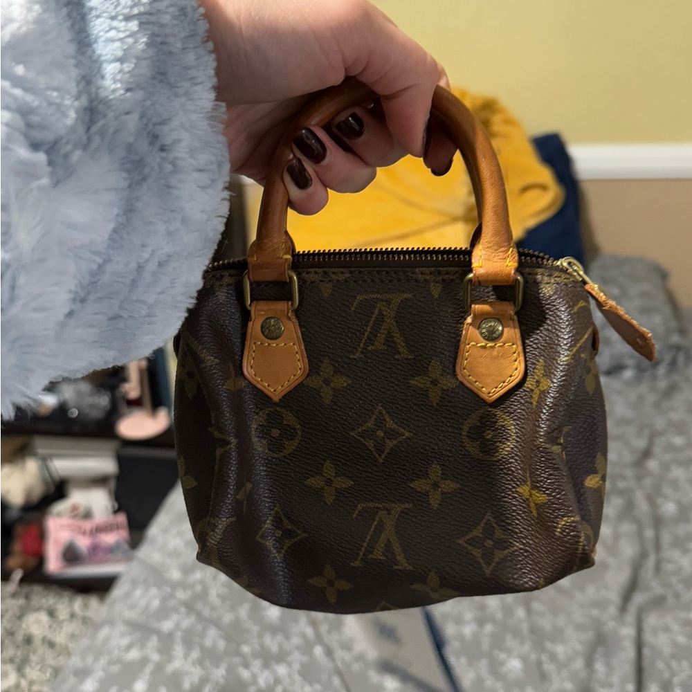 Louis Vuitton Monogram Mini Speedy Bag in Brown and Tan (Pre-loved)